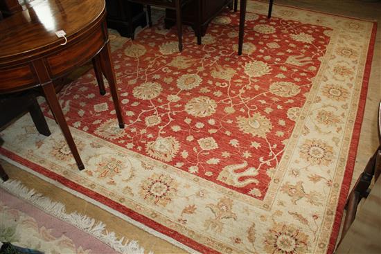 Zeigler red and beige rug